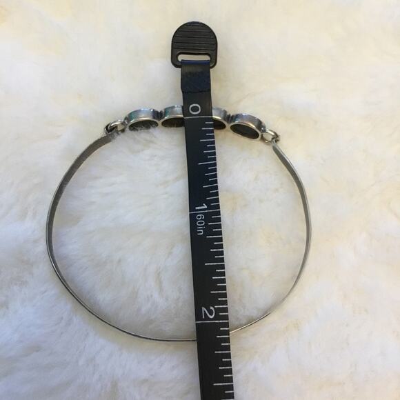 Silver Blue Stones Bracelet - Picture 7 of 9